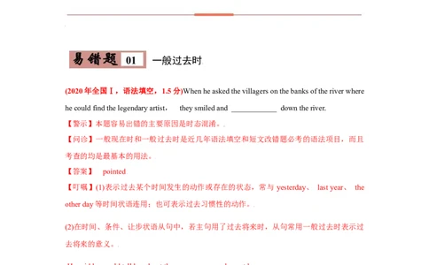 易错点06动词时态和语态-备战2022年高考英语考试易错题（教师版含解析）_03高考英语_2024年新高考资料_1.2024一轮复习_赠备战2022年高考英语考试易错题