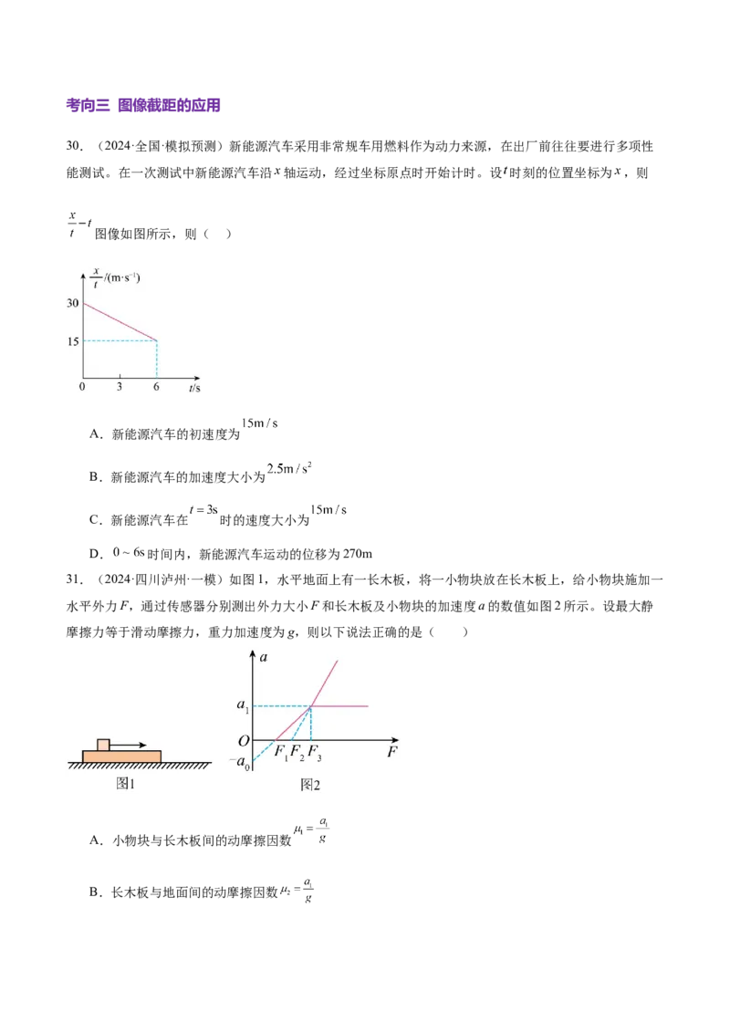 微专题六图像法（讲义）（原卷版）_03高考英语_2025年新高考资料_二轮复习_01高考语文等多个文件_上好课2025年高考物理二轮复习讲练测（新高考通用）