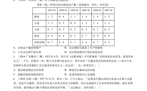 押第15题社会主义革命（原卷版）_07高考历史_2024年新高考资料_52024三轮冲刺_备战2024年高考历史临考题号押题（辽宁、黑龙江、吉林专用）322866720
