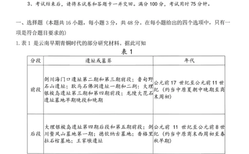 云南省昭通市2026届高中毕业生模拟考试历史_全国高考模拟卷_2026年2月_260206云南省昭通市2026届高中毕业生模拟考试（全科）