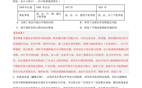 单元突破卷05晚清时期的内忧外患与救亡图存（解析版）_07高考历史_新高考复习资料_2025年新高考复习_2025年高考历史一轮复习考点通关卷（新高考通用）
