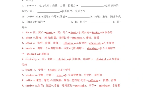 必修一UNit4NaturalDisasters核心单词+重点句型筑基讲义（解析版)_03高考英语_2025年新高考资料_一轮复习_2025年新高考英语一轮总复习筑基培优方案