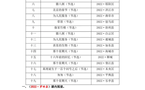 专题22课内阅读综合训练（一）-2023年小升初语文真题汇编（全国版）_北京小升初全套文件_语文_2023届小升初语文真题汇编（全国版）(55)份