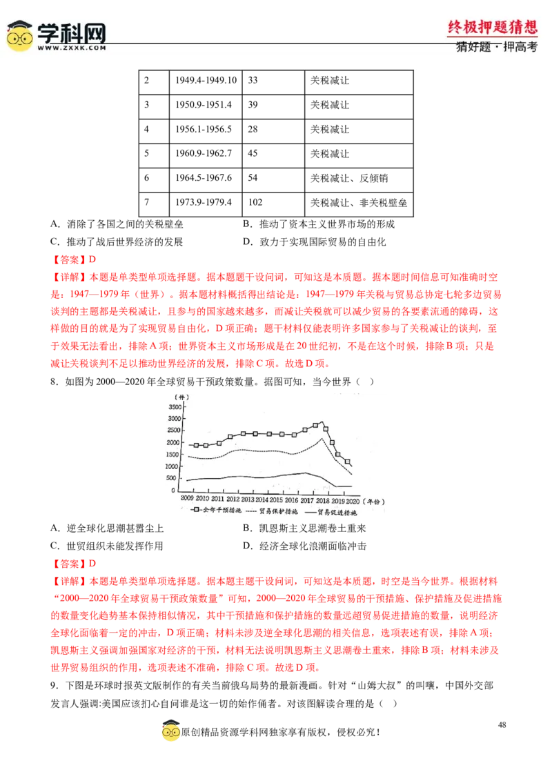 历史-2024年高考终极押题猜想（解析版）_07高考历史_2024年新高考资料_52024三轮冲刺_历史-2024年高考终极押题猜想