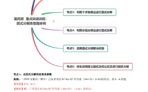 第四章重点突破训练：因式分解类型题举例-简单数学之八年级下册同步讲练（解析版）（北师大版）_北师大初中数学_8下-北师大版初中数学_旧版-可参考_06专项讲练_单元重点突破训练