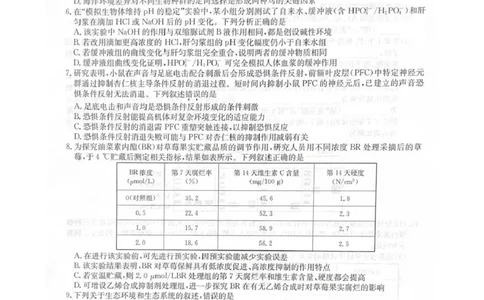 2025-2026学年上学期高三期末考试生物试题_全国高考模拟卷_2026年2月_260206九师联盟2025-2026学年高三核心模拟卷（中）（二）（全科）