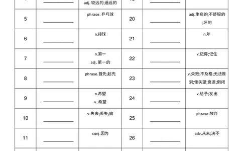 Unit1中译英_小学教辅2026新版+暑假衔接_《小学英语单词默写表》_外研版（三起）_3-6年级上册_2025秋四年级上册新教材单词默写_Unit1