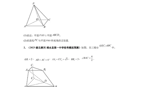 专题03首届新高考-立体几何大题综合-冲刺双一流之大题必刷备战2024年高考数学冲刺双一流之大题必刷满分冲刺（首届新高考江西、广西、贵州、甘肃专用）原卷版_全国高考模拟卷