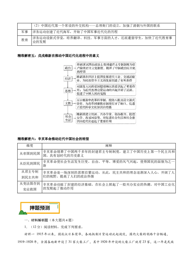 押江苏卷第17题中国近代经济及思想演变（解析版）_07高考历史_2024年新高考资料_52024三轮冲刺_备战2024年高考历史临考题号押题（江苏专用）323111722