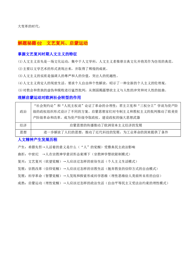 押新高考第13-14题世界近代史（原卷版）_07高考历史_2024年新高考资料_52024三轮冲刺_备战2024年高考历史临考题号押题（新高考通用）322946313