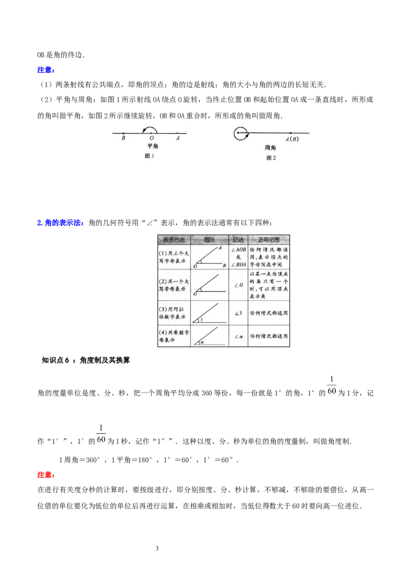 第四章基本平面图形知识归纳与题型突破（题型清单）（十一题型清单）（解析版）-2024-2025学年七年级数学上册单元速记&middot;巧练（北师大版2024）_北师大初中数学_7上-北师大版初中数学