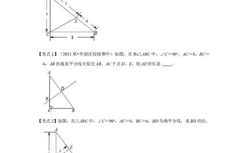 （挑战压轴）专题1.4方程思想在勾股定理中的应用-2022-2023学年八年级数学上册《同步考点解读&bull;专题训练》（北师大版）_北师大初中数学_8上-北师大版初中数学_旧版_06专项讲练
