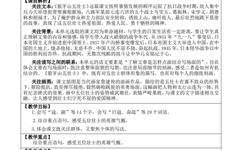 6狼牙山五壮士优质版教案_25秋1-6年级语文上册课件教案_25秋统编版语文六年级上册_统编版语文六年级上册教学资源包（25秋七彩课堂）_2.第二单元_6狼牙山五壮士_教案