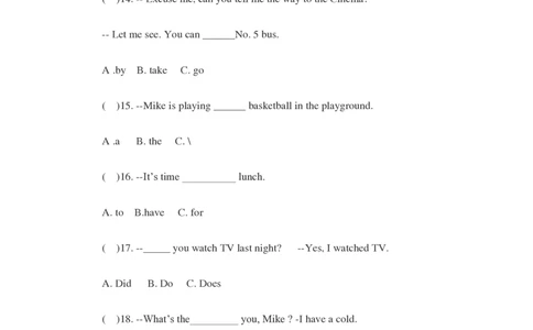 2014年北京小升初英语期末考试模拟题_北京小升初全套文件_英语