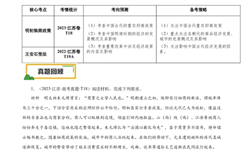 押江苏卷第18题中国古代经济发展（原卷版）_07高考历史_2024年新高考资料_52024三轮冲刺_备战2024年高考历史临考题号押题（江苏专用）323111722