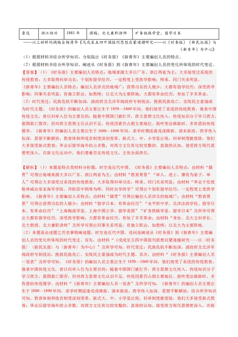 押第18题中国近代化（解析版）_07高考历史_2024年新高考资料_52024三轮冲刺_备战2024年高考历史临考题号押题（辽宁、黑龙江、吉林专用）322866720