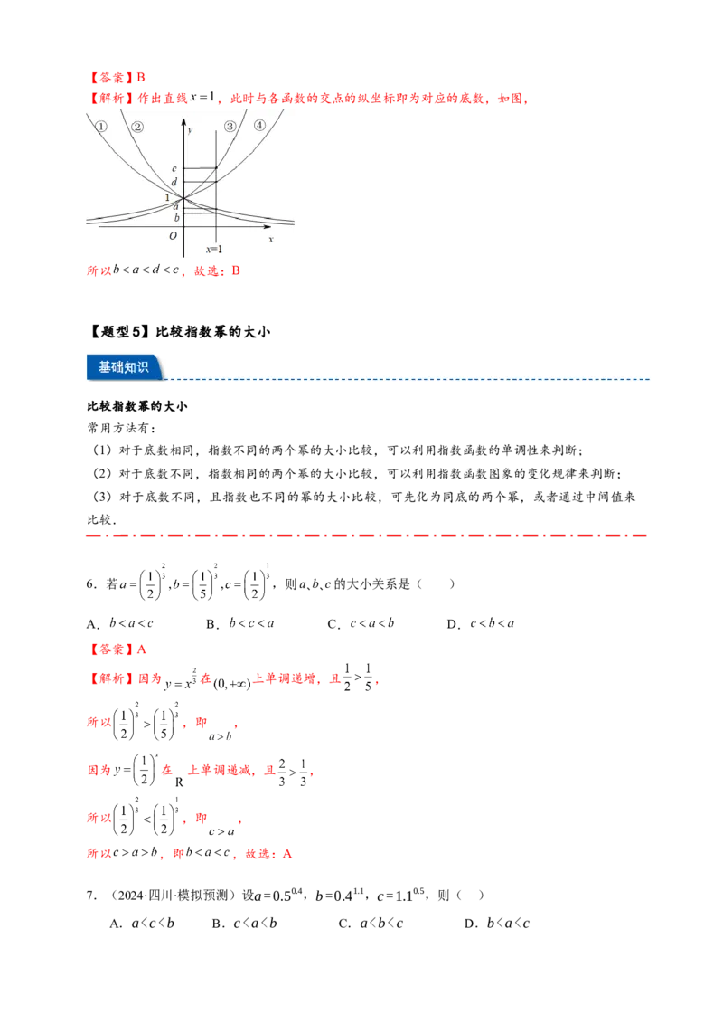 热点专题2-4指数与指数函数（解析版）-2025年高考数学热点题型追踪与重难点专题突破（新高考专用）_2025年新高考资料_二轮复习