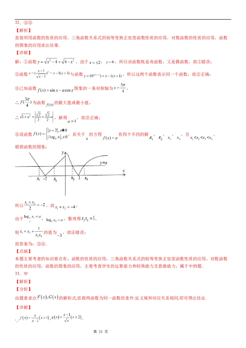 微专题同一函数学案&mdash;&mdash;2023届高考数学一轮《考点&middot;题型&middot;技巧》精讲与精练_02高考数学_通用版（老高考）复习资料_2023年复习资料_一轮复习