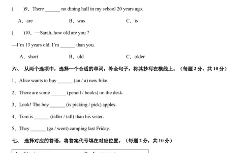 （小升初分班考试）2023年小升初英语（新初一）名校入学分班考试卷检测卷（二）（人教PEP版）（A4版）_北京小升初全套文件_英语
