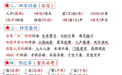 G四上语文考点总结（8个必背知识点）_小学1-6年级常用的上册资源汇总_四年级上册资料(1)