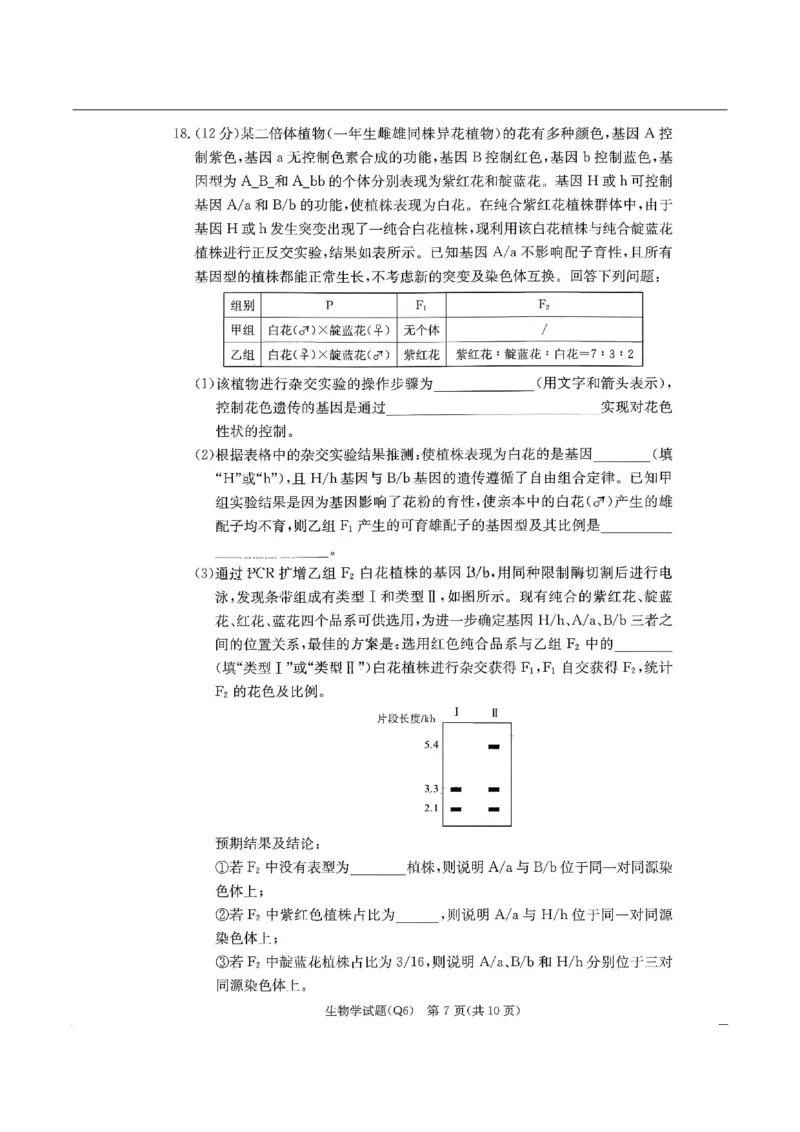 湖南省长沙市第一中学2025-2026学年高三上学期2月期末生物试题（含答案）_全国高考模拟卷_2026年2月_260211湖南省长沙市第一中学2025-2026学年高三上学期2月期末（全科）