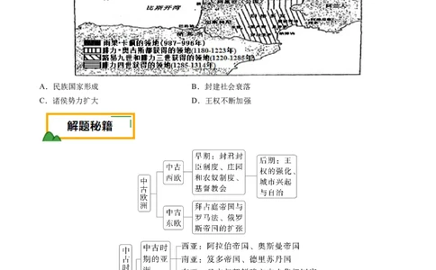 押第12题中古时期的世界（原卷版）_07高考历史_2024年新高考资料_52024三轮冲刺_备战2024年高考历史临考题号押题（辽宁、黑龙江、吉林专用）322866720