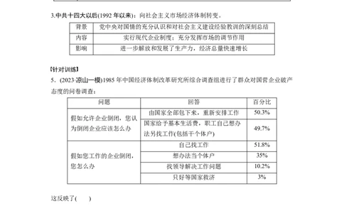 板块3综合提升(三)　中国现代史_07高考历史_2024年新高考资料_1.2024一轮复习_2024年高考历史一轮复习讲义（部编版）_学生版在此文件夹_学生用书Word版文档_大一轮复习讲义