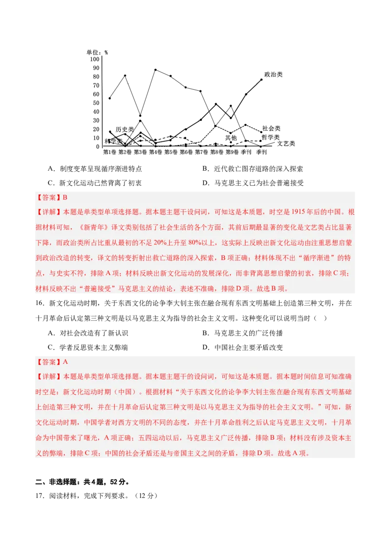 单元突破卷06辛亥革命与中华民国的建立（解析版）_07高考历史_2025年新高考资料_一轮复习_2025年高考历史一轮复习考点通关卷（新高考通用）