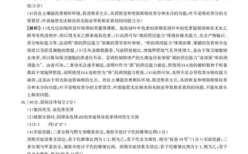 运城市2025&mdash;2026学年第一学期期末调研测试高三答案与详解生物学_全国高考模拟卷_2026年2月_260202山西省运城市2025-2026学年高三上学期期末调研