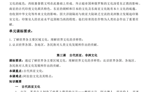 新教材第二单元世界文化的多元传统-选择性必修3&middot;文化交流与传播知识纲要_07高考历史_新高考复习资料_2022年新高考复习资料_2022新版教材知识点_选择性必修3《文化交流与传播》