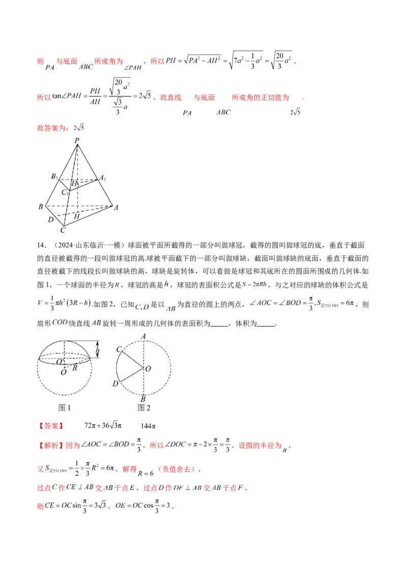 拔高点突破01立体几何中的截面、交线问题（九大题型）（解析版）_2025年新高考资料_一轮复习_2025年高考数学一轮复习讲练测（新教材新高考，含2024高考真题）