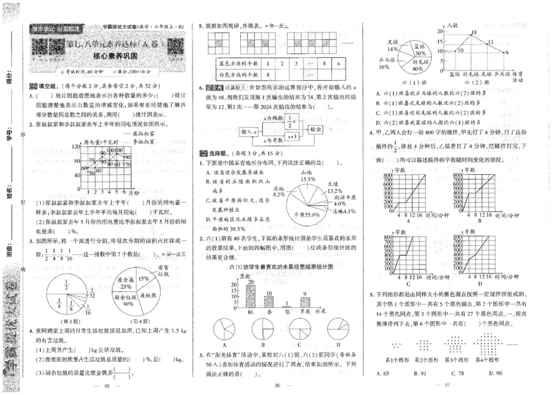 25秋《学霸提优大试卷》数学人教6上_小学教辅2026新版+暑假衔接_25秋《学霸提优大试卷》数学人教1-6年级上册