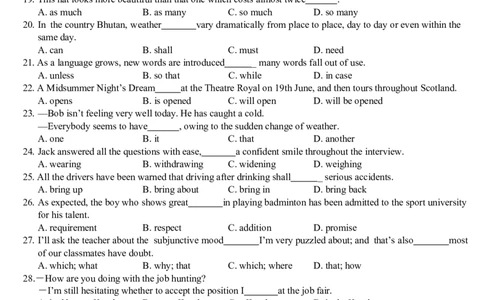 天津市新华中学2022-2023学年高三上学期学科练习（二）英语试题_03高考英语_英语高考模拟题_新高考_2023年_天津市新华中学2022-2023学年高三上学期第二次月考英语