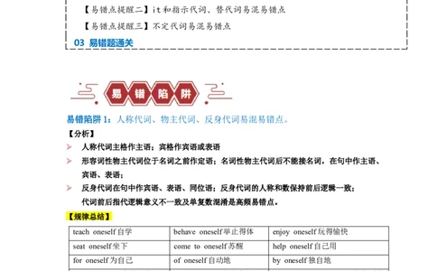 易错点03代词（3大陷阱）-备战2024年高考英语考试易错题（解析版）_03高考英语_新高考复习资料_2024年新高考资料_专项复习资料_❤备战2024年高考英语考试易错题（新高考专用）