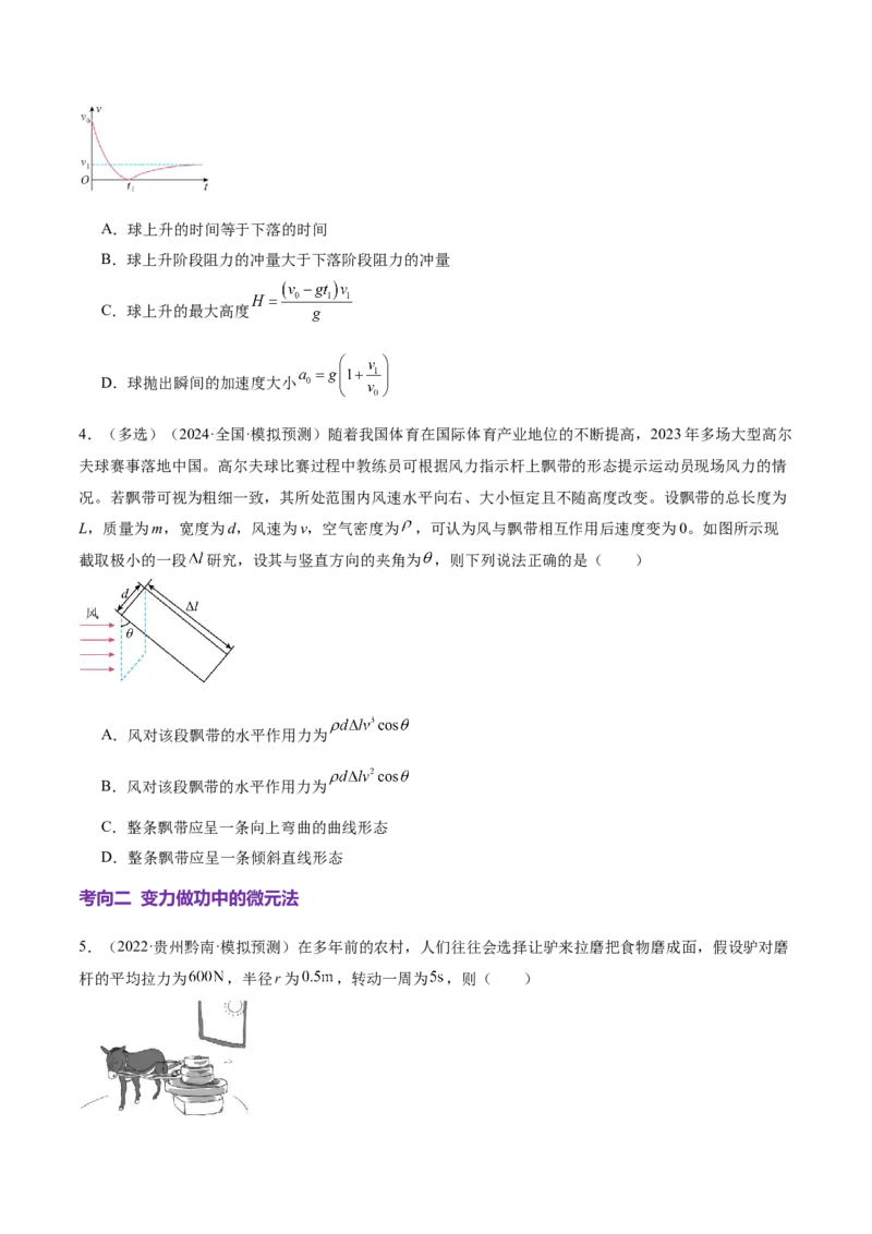 微专题十微元法（讲义）（原卷版）_03高考英语_2025年新高考资料_二轮复习_01高考语文等多个文件_上好课2025年高考物理二轮复习讲练测（新高考通用）