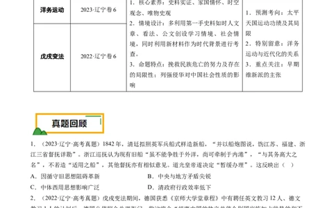 押第6题晚清时期：内忧外患与民族反抗（原卷版）_07高考历史_2024年新高考资料_52024三轮冲刺_备战2024年高考历史临考题号押题（辽宁、黑龙江、吉林专用）322866720