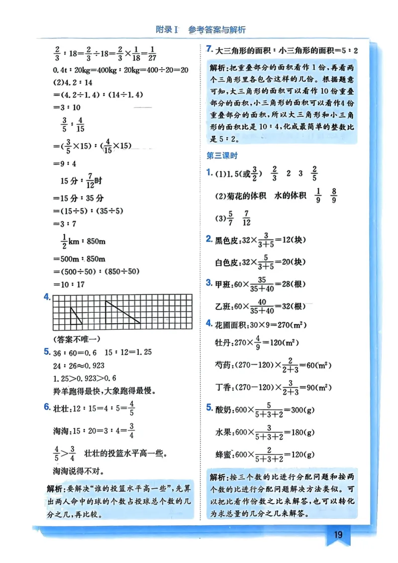 六年级数学上册人教版《黄冈小状元作业本》答案解析_小学1-6年级《黄冈小状元》含测评卷和作业本_25秋1-6年级数学上册人教版《黄冈小状元作业本》（有答案）_答案