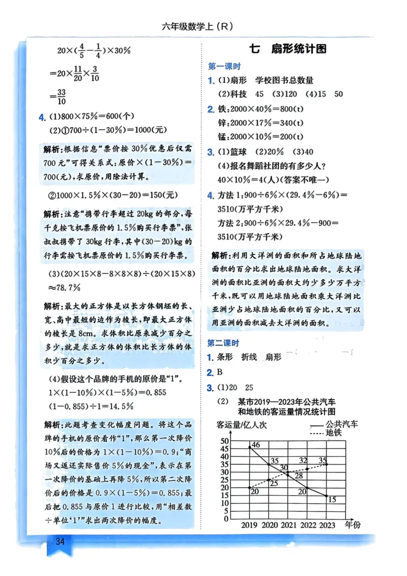 六年级数学上册人教版《黄冈小状元作业本》答案解析_小学1-6年级《黄冈小状元》含测评卷和作业本_25秋1-6年级数学上册人教版《黄冈小状元作业本》（有答案）_答案