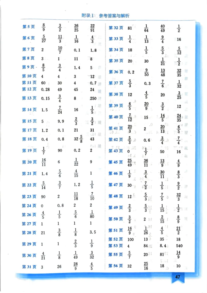 六年级数学上册人教版《黄冈小状元作业本》答案解析_小学1-6年级《黄冈小状元》含测评卷和作业本_25秋1-6年级数学上册人教版《黄冈小状元作业本》（有答案）_答案