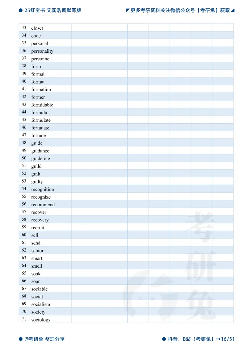 2025考研红宝书默写本-必考词_27考研真题_考研英语一、二真题+解析（1994-2026）_考研词汇默写本合集_红宝书默写本