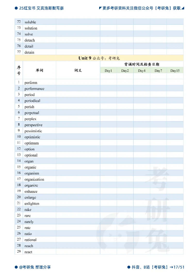 2025考研红宝书默写本-必考词_27考研真题_考研英语一、二真题+解析（1994-2026）_考研词汇默写本合集_红宝书默写本