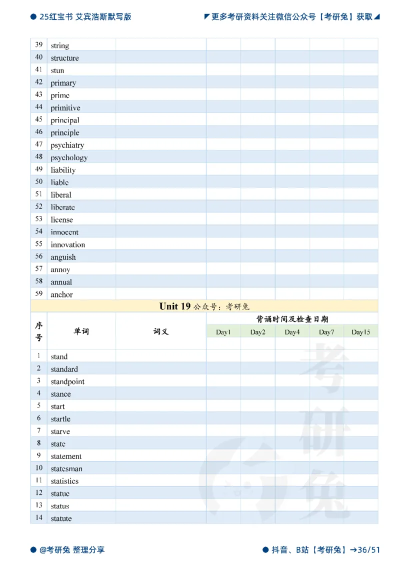 2025考研红宝书默写本-必考词_27考研真题_考研英语一、二真题+解析（1994-2026）_考研词汇默写本合集_红宝书默写本