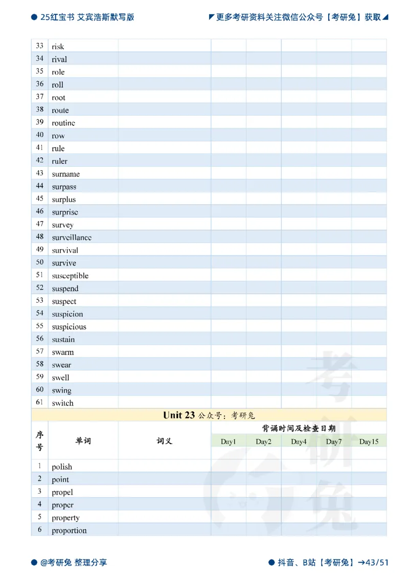2025考研红宝书默写本-必考词_27考研真题_考研英语一、二真题+解析（1994-2026）_考研词汇默写本合集_红宝书默写本