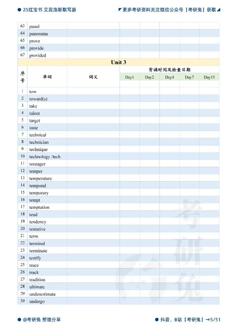 2025考研红宝书默写本-必考词_27考研真题_考研英语一、二真题+解析（1994-2026）_考研词汇默写本合集_红宝书默写本