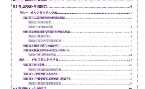 第04讲三国至五代十国的政权更迭、民族交融、经济发展与社会治理（讲义）（解析版）_07高考历史_2025年新高考资料_一轮复习_2025年高考历史一轮复习讲练测（新教材新高考）（完结）