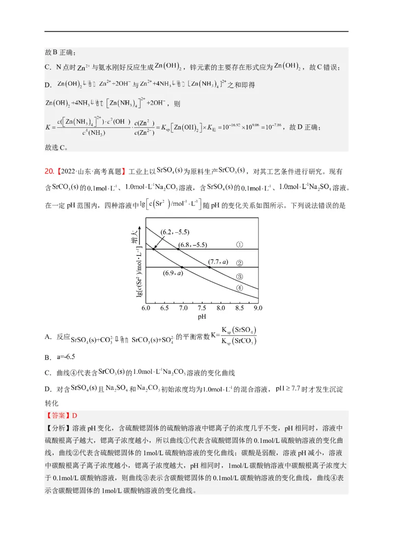 点击09『动静两相依』水溶液中的离子反应与平衡--2023年高考化学热点&middot;重点&middot;难点（全国通用）（解析版）_05高考化学_通用版（老高考）复习资料_2023年复习资料_专项复习