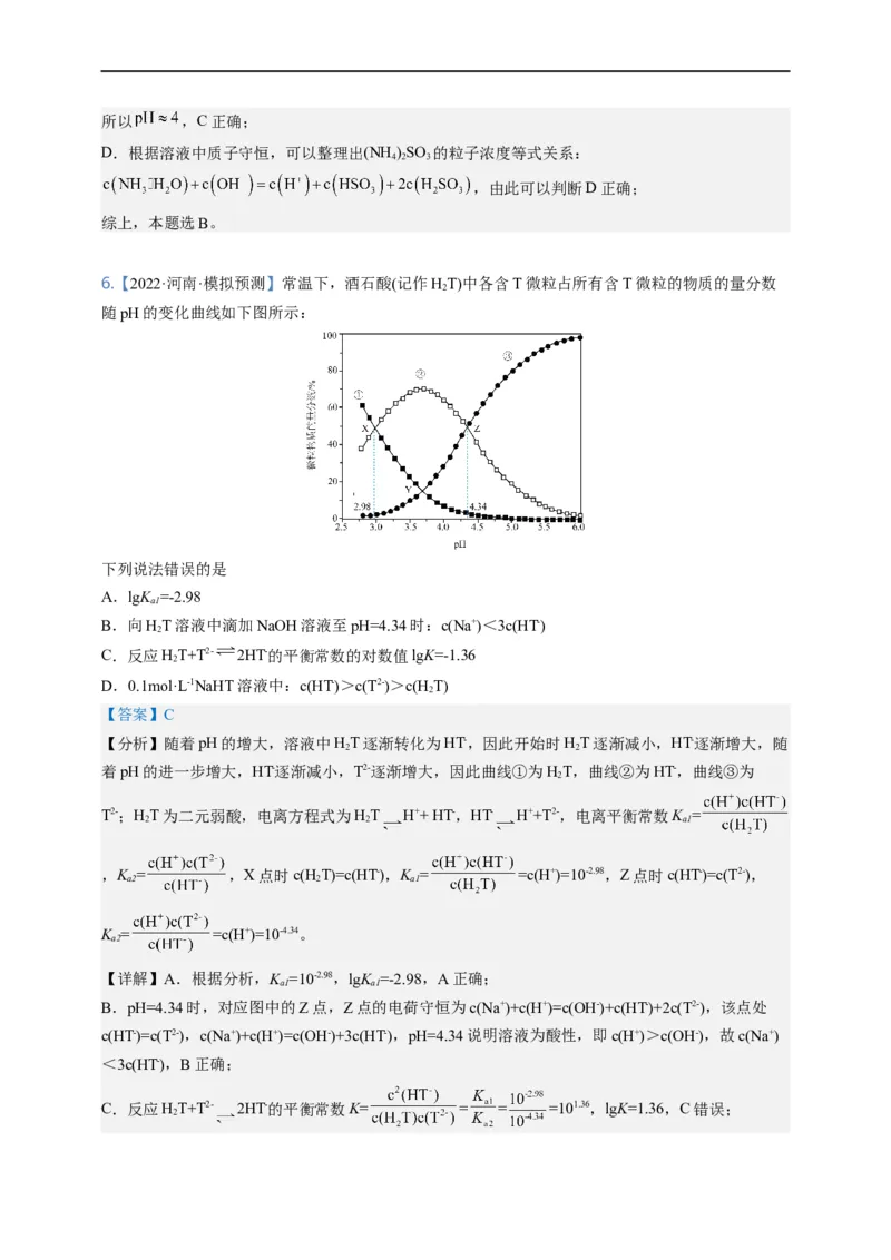点击09『动静两相依』水溶液中的离子反应与平衡--2023年高考化学热点&middot;重点&middot;难点（全国通用）（解析版）_05高考化学_通用版（老高考）复习资料_2023年复习资料_专项复习