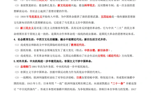 秘籍022024高考考前抢分必记核心知识点扫描&mdash;&mdash;中国近现代史-备战2024年高考历史抢分秘籍（新高考专用）_07高考历史_2024年新高考资料_52024三轮冲刺
