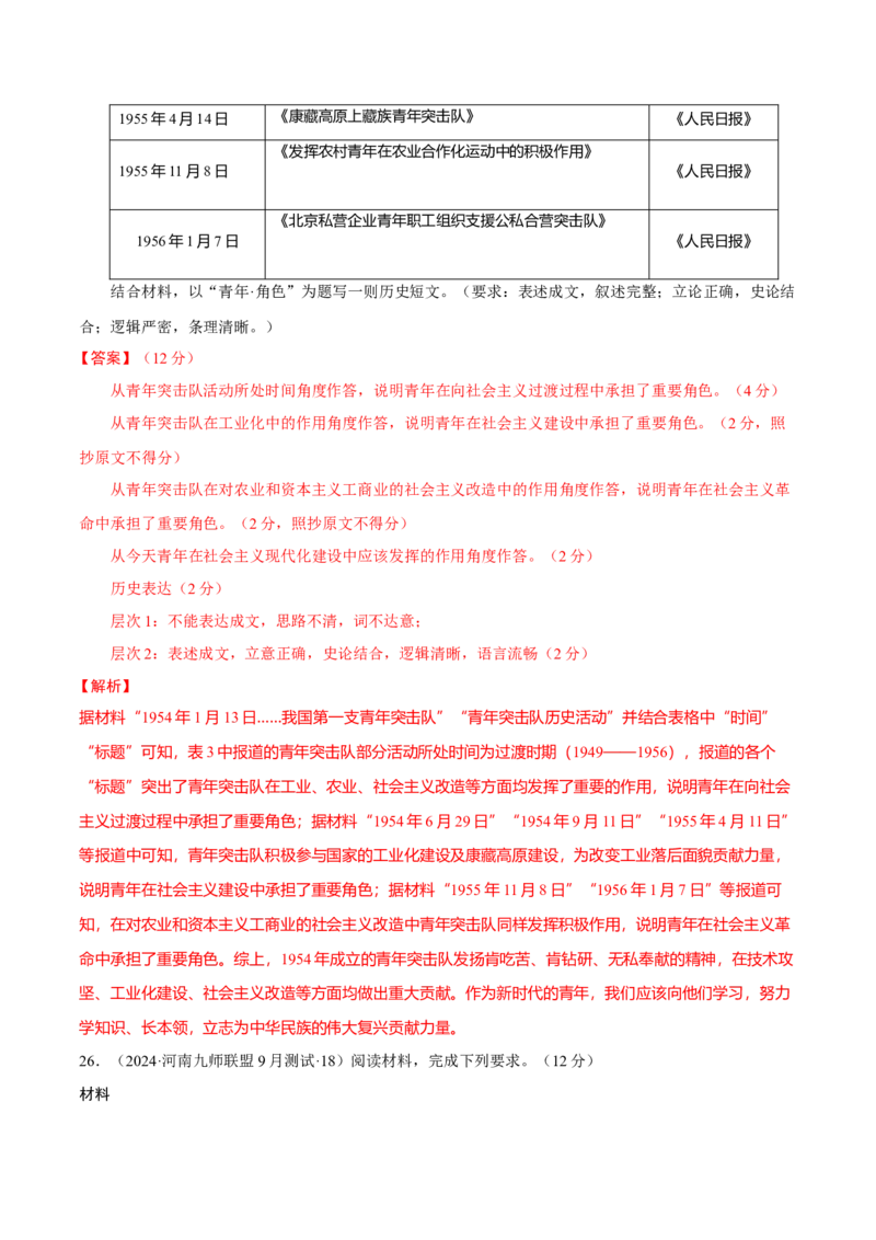 热点话题04家国情怀（解析版）_07高考历史_2024年新高考资料_3.2024专项复习_2024年高考历史热点&middot;重点&middot;难点专练（新高考专用）