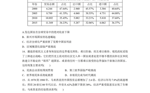板块四　第十八单元　训练61　世界殖民体系的瓦解与新兴国家的发展_07高考历史_2025年新高考资料_一轮复习_2025高考大一轮复习历史（通史版）_学生用书Word版文档全书_一轮复习67练
